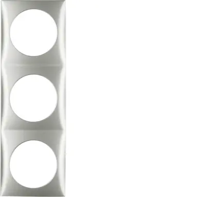 Berker 918192568 Integro Flow afdekraam 3-voudig mat chroom gelakt