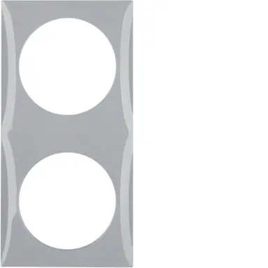 Berker 918262507 Integro Flow afdekraam 2-voudig grijs glans