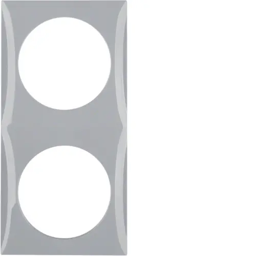 Berker 918262507 Integro Flow afdekraam 2-voudig grijs glans