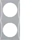 Berker 918262507 Integro Flow afdekraam 2-voudig grijs glans