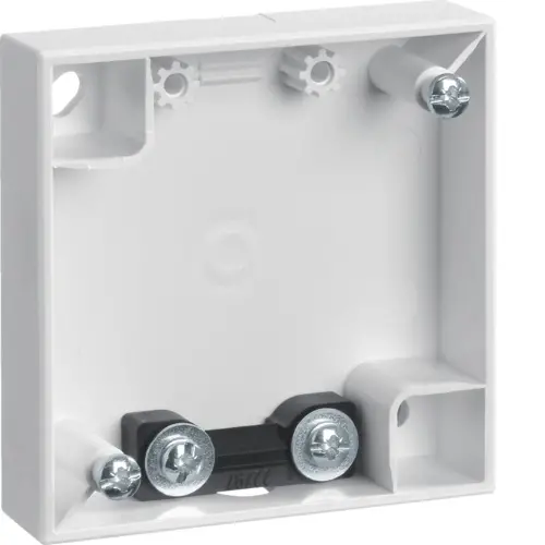 Berker 911522559 Integro Flow opbouwbehuizing vlak met 1x trekontlasting wit glans