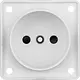 Berker 961942502 Integro Flow wandcontactdoos zonder randaarde kindveilig wit mat