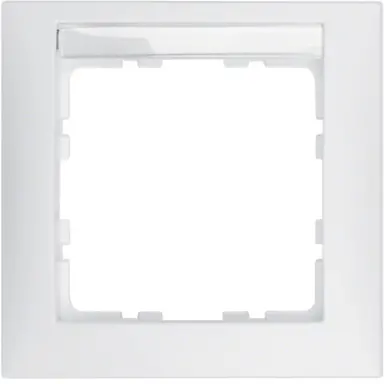 Berker 10119919 afdekraam 1-voudig met tekstveld S1 wit mat