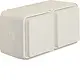 Berker 47753522 W1 wandcontactdoos randaarde 2-voudig horizontaal compleet wit