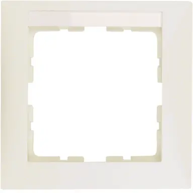 Berker 10118912 afdekraam 1-voudig met tekstveld S1 creme glans