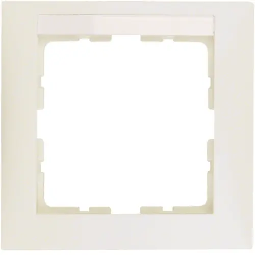 Berker 10118912 afdekraam 1-voudig met tekstveld S1 creme glans