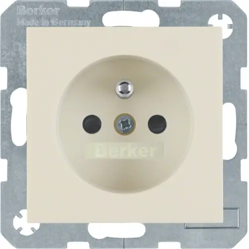 Berker 6768768982 wandcontactdoos penaarde kindveilig S1/B3/B7 creme glans