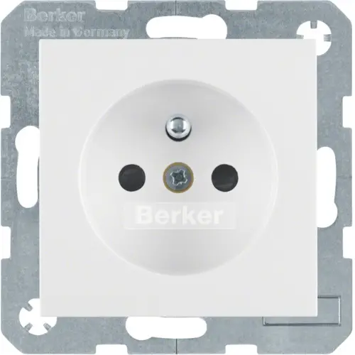Berker 6768768989 wandcontactdoos penaarde kindveilig S1/B3/B7 wit glans