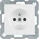 Berker 6768768989 wandcontactdoos penaarde kindveilig S1/B3/B7 wit glans