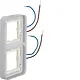 Berker 13393512 W1 verlicht afdekraam 2-voudig wit 230V