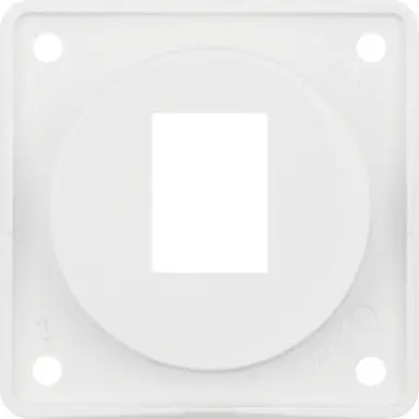 Berker 945572509 Integro Flow draagplaat 1-voudig voor AMP modulaire jacks wit glans