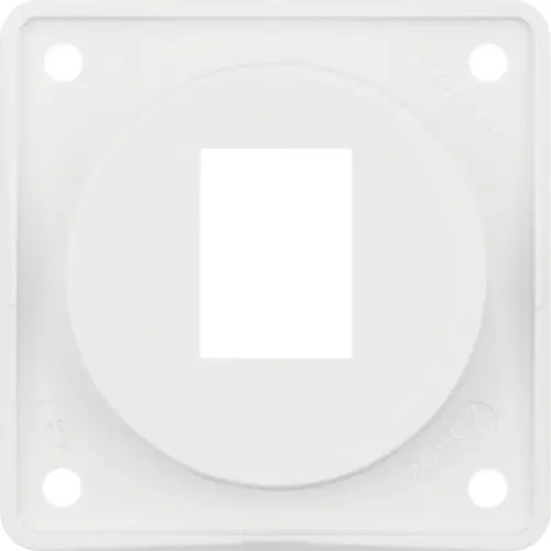 Berker 945572509 Integro Flow draagplaat 1-voudig voor AMP modulaire jacks wit glans