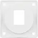 Berker 945572509 Integro Flow draagplaat 1-voudig voor AMP modulaire jacks wit glans