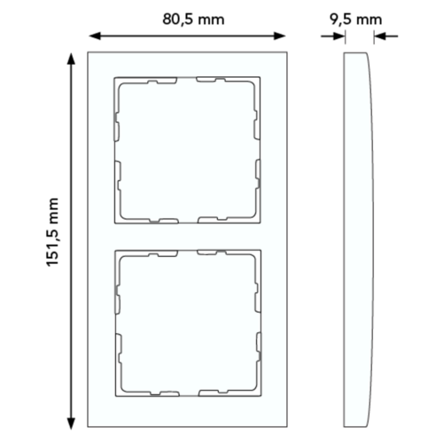 Berker 10128962 afdekraam 2-voudig S1 rood glans