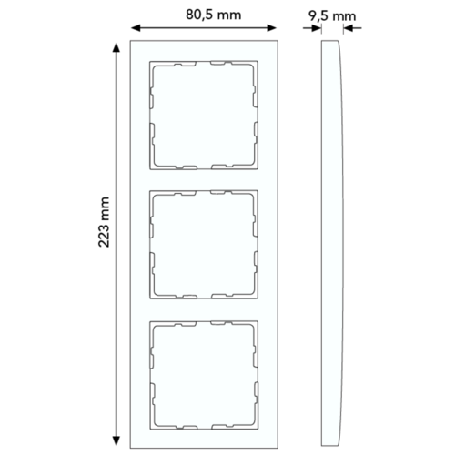 Berker 10138962 afdekraam 3-voudig S1 rood glans