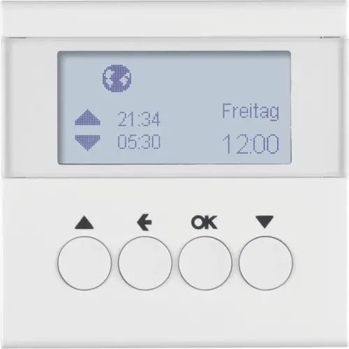 Berker 85741189 schakelklok jaloeziebesturing opzetmodule S1/B3/B7 wit glans