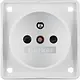 Berker 961952502 Integro Flow wandcontactdoos penaarde kindveilig wit mat