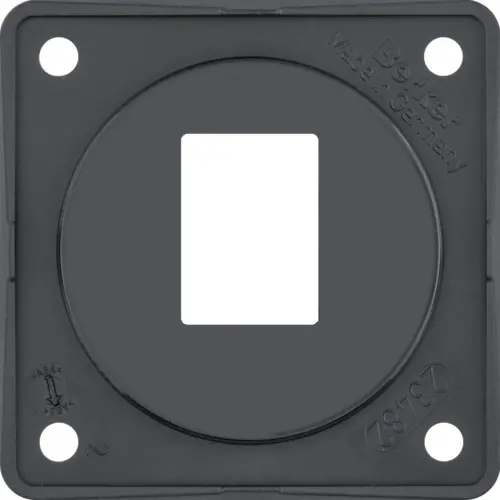 Berker 9455705 Integro Flow draagplaat 1-voudig voor AMP modulaire jacks zwart glans