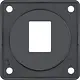 Berker 9455705 Integro Flow draagplaat 1-voudig voor AMP modulaire jacks zwart