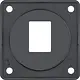 Berker 9455705 Integro Flow draagplaat 1-voudig voor AMP modulaire jacks zwart glans