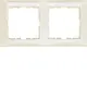 Berker 10228912 afdekraam 2-voudig horizontaal met tekstveld S1 creme glans
