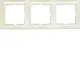 Berker 10238912 afdekraam 3-voudig horizontaal met tekstveld S1 creme glans