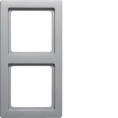 Berker 10126084 afdekraam 2-voudig Q1 aluminium