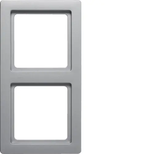 Berker 10126084 afdekraam 2-voudig Q1 aluminium