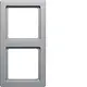 Berker 10126084 afdekraam 2-voudig Q1 aluminium