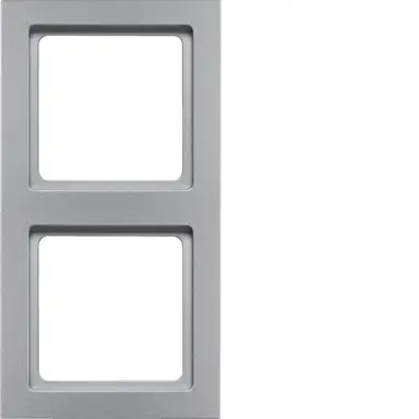 Berker 10126094 afdekraam 2-voudig Q3 aluminium