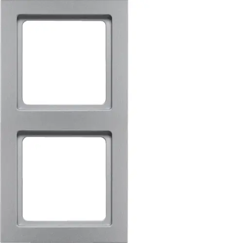 Berker 10126094 afdekraam 2-voudig Q3 aluminium