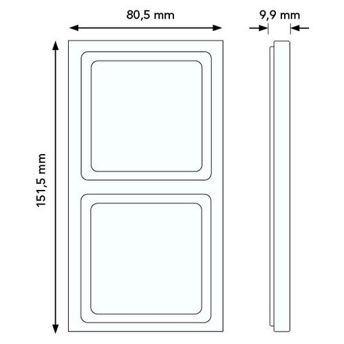 Berker 10126094 afdekraam 2-voudig Q3 aluminium