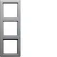 Berker 10136084 afdekraam 3-voudig Q1 aluminium