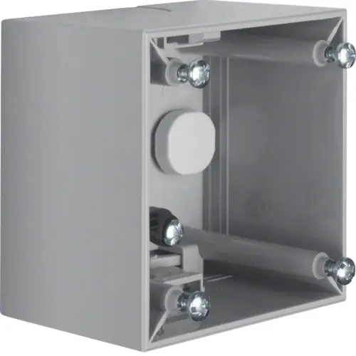Berker 911512517 Integro Flow opbouwbehuizing hoog met trekontlasting grijs glans