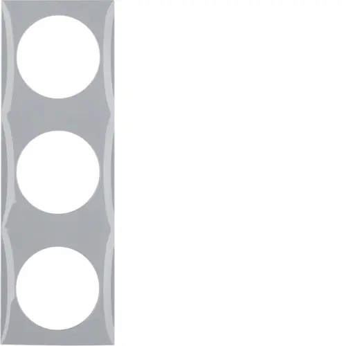 Berker 918192507 Integro Flow afdekraam 3-voudig grijs glans