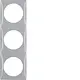 Berker 918192507 Integro Flow afdekraam 3-voudig grijs glans