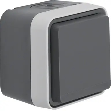 Berker 47633505 W1 wandcontactdoos randaarde kindveilig compleet grijs