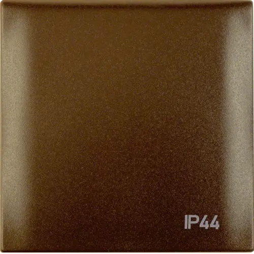 Berker 918282591 Integro Flow afdekraam 1-voudig met klapdeksel bruin mat IP44
