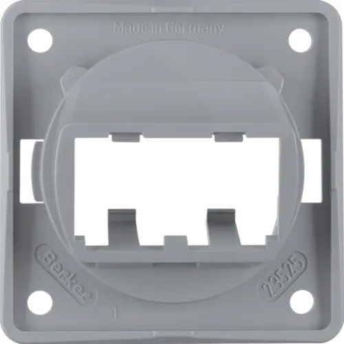 Berker 945592507 Integro Flow draagplaat 2-voudig voor Mini-Com modules grijs glans