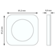 Berker 10112389 afdekraam 1-voudig R1 leisteen wit