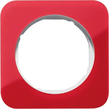 Berker 10112349 afdekraam 1-voudig R1 transparant rood acryl wit