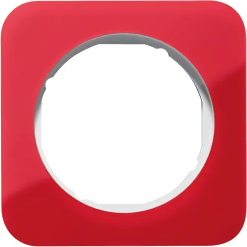 Berker 10112349 afdekraam 1-voudig R1 transparant rood acryl wit