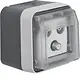 Berker 12033535 W1 COAX satelliet wandcontactdoos einddoos compleet grijs