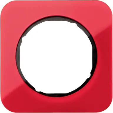 Berker 10112344 afdekraam 1-voudig R1 transparant rood acryl zwart