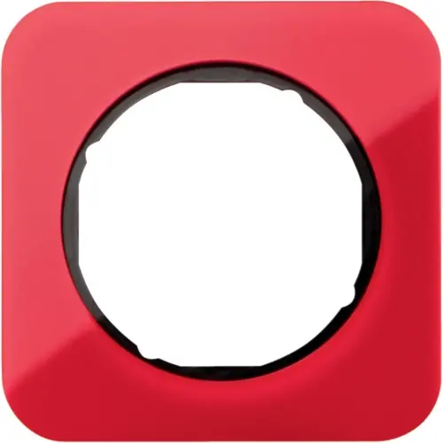 Berker 10112344 afdekraam 1-voudig R1 transparant rood acryl zwart