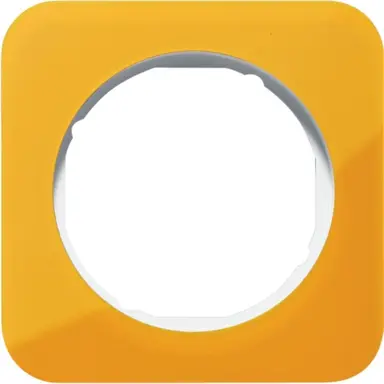 Berker 10112339 afdekraam 1-voudig R1 transparant oranje acryl wit