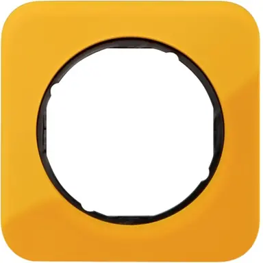 Berker 10112334 afdekraam 1-voudig R1 transparant oranje acryl zwart