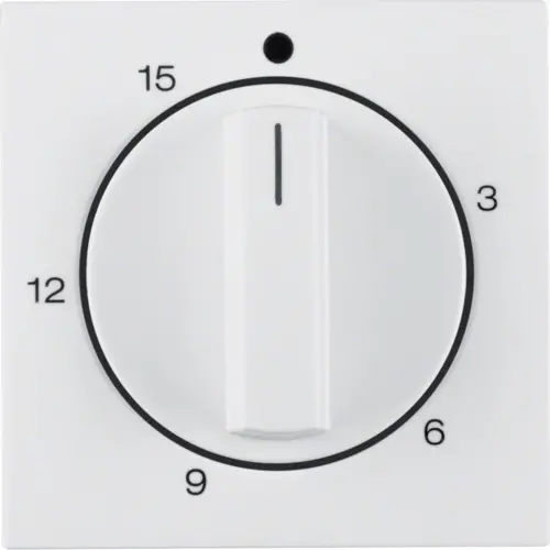 Berker 16328989 draaiknop tijdschakelaar 15 minuten S1/B3/B7 wit glans
