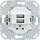 Berker 260209 USB-wandcontactdoos 3A 2-voudig wit mat