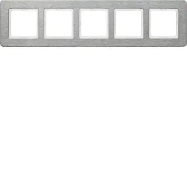 Berker 10256083 afdekraam 5-voudig horizontaal Q7 edelstaal
